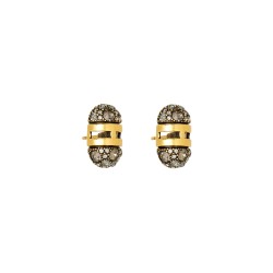 Brinco Hector Albertazzi Alma Cristais Ouro Vintage