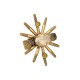 Anel Korpusnu Solis Aro Cristais Ouro Vintage