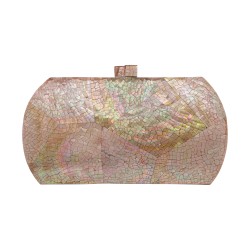 Bolsa Empório MP Clutch Madrepérola Dourada