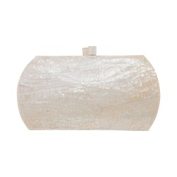 Bolsa Maria Chic Acessórios MP Clutch Madrepérola Marfim