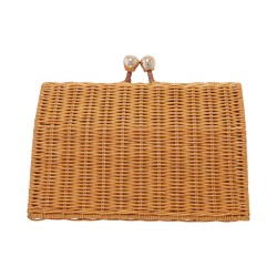 Bolsa Serpui Bag Celine Light Honey Vime Natural e Pedras