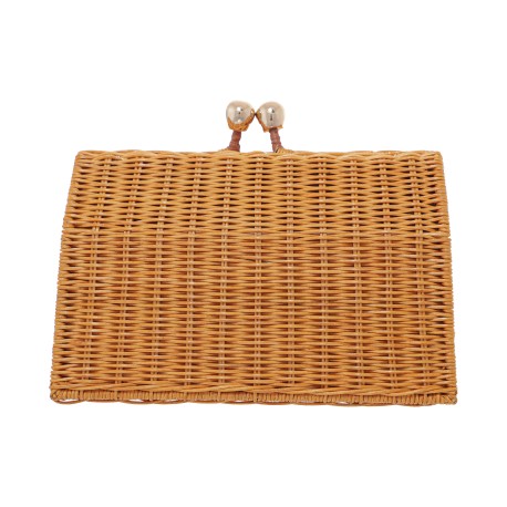 Bolsa Serpui Bag Celine Light Honey Vime Natural e Pedras