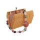 Bolsa Serpui Bag Celine Light Honey Vime Natural e Pedras