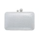 Bolsa Maria Chic Acessórios Clutch Cris Cristais Prata