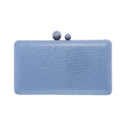 Bolsa Maria Chic Acessórios Clutch Cris Cristais Azul