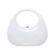 Bolsa Maria Chic Acessórios Oval Estruturada Acrílico Branco M