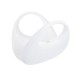 Bolsa Maria Chic Acessórios Oval Estruturada Acrílico Branco M