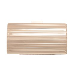 Bolsa Maria Chic Acessórios Clutch Metal Dourado