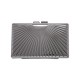 Bolsa Maria Chic Acessorios Clutch Metal Raios Grafite