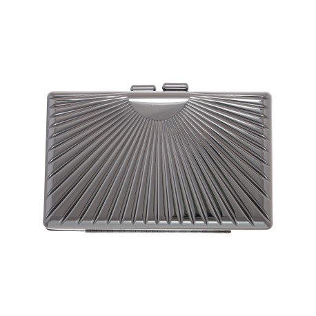 Bolsa Maria Chic Acessorios Clutch Metal Raios Grafite
