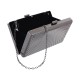 Bolsa Maria Chic Acessorios Clutch Metal Raios Grafite