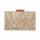Bolsa Maria Chic Acessórios Clutch Tita Acrílico Dourada