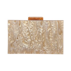 Bolsa Maria Chic Acessórios Clutch Tita Acrílico Dourada