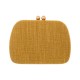 Bolsa Maria Chic Acessórios Clutch Ema Linho Mostarda