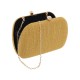 Bolsa Maria Chic Acessórios Clutch Ema Linho Mostarda