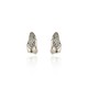 Brinco Claudia Arbex Shark Duo Piercing Prata Vintage