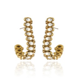 Brinco Claudia Arbex Vitória Argola Ouro Vintage