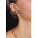Brinco Claudia Arbex Vitória Pérola Cristais Ouro Vintage