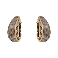 Brinco Nino Bran Acessórios Argola Cristais Ouro Vintage
