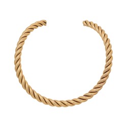 Colar Nino Bran Acessórios Retro Choker Metal Ouro Vintage