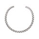 Colar Nino Bran Acessórios Retro Choker Metal Prata Vintage