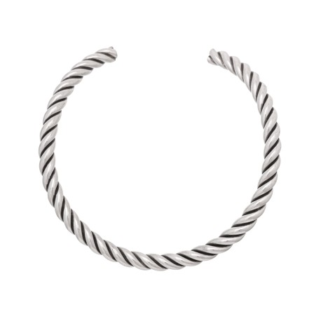Colar Nino Bran Acessórios Retro Choker Metal Prata Vintage