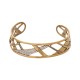 Colar Claudia Arbex Blade Choker Cristais Ouro Vintage