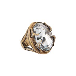 Anel Camila Klein Memories Maxi Cristal Ouro Velho