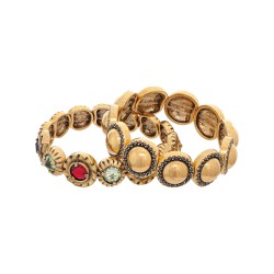 Pulseira Camila Klein Graham Kit Cristais Ouro Velho