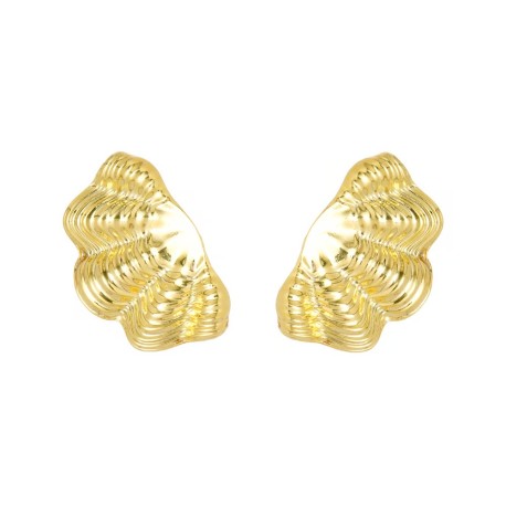 Brinco Nádia Gimenes Maré Boho Pressão Dourado