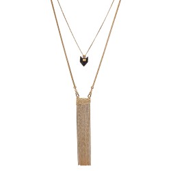 Colar Camila Klein Mármore Kit Franjas Ouro Velho