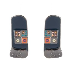 Brinco Camila Klein Eve Esmaltado Cristais Grafite