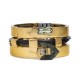 Pulseira Camila Klein Marmore Kit Couro Ouro Velho