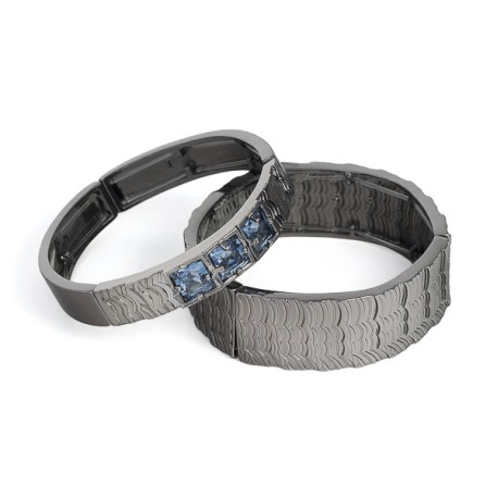 Pulseira Camila Klein Mármore Kit Cristais Grafite