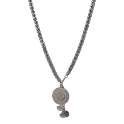 Colar Camila Klein Ouro CKL LOngo Medalha Grafite