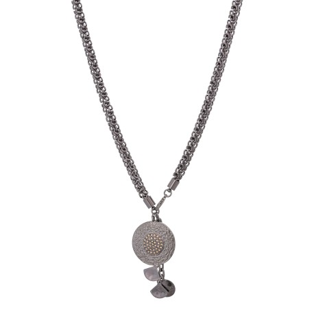 Colar Camila Klein Ouro CKL LOngo Medalha Grafite