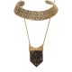 Colar Camila Klein Marmore Kit Choker Ouro Velho 