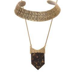 Colar Camila Klein Mármore Kit Choker Ouro Velho