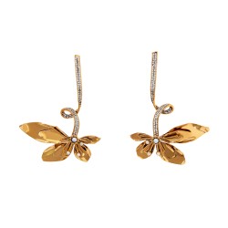 Brinco Monica Di Creddo Magnólia Maxi Ouro Vintage