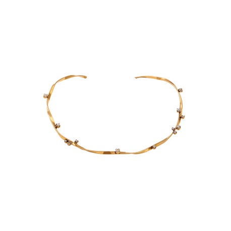 Colar Monica Di Creddo Plié Choker Ouro Vintage
