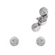 Brinco Claudia Arbex Shark Kit Ear Cuff Prata Vintage