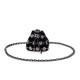 Bolsa Isla Nano Bucket Bordada Veludo V Etoile Preto