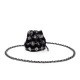 Bolsa Isla Nano Bucket Bordada Veludo V Etoile Preto