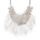 Colar Raquel Pires Glam Maxi Customizado Branco Prata