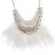 Colar Raquel Pires Glam Maxi Customizado Branco Prata