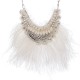 Colar Raquel Pires Glam Maxi Customizado Branco Prata
