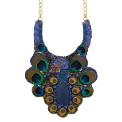 Colar Raquel Pires Glam Maxi Customizado Azul e Verde