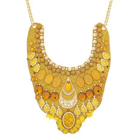 Colar Raquel Pires Glam Maxi Customizado Amarelo