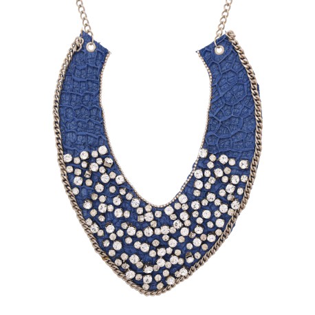Colar Raquel Pires Glam Maxi Customizado Azul