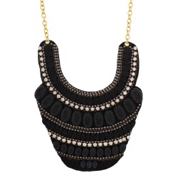 Colar Raquel Pires Glam Maxi Customizado Preto